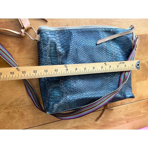 Consuela Thunderbird Snake Print Embossed Sling Crossbody Bag Leather EXCELLENT - Picture 16 of 16